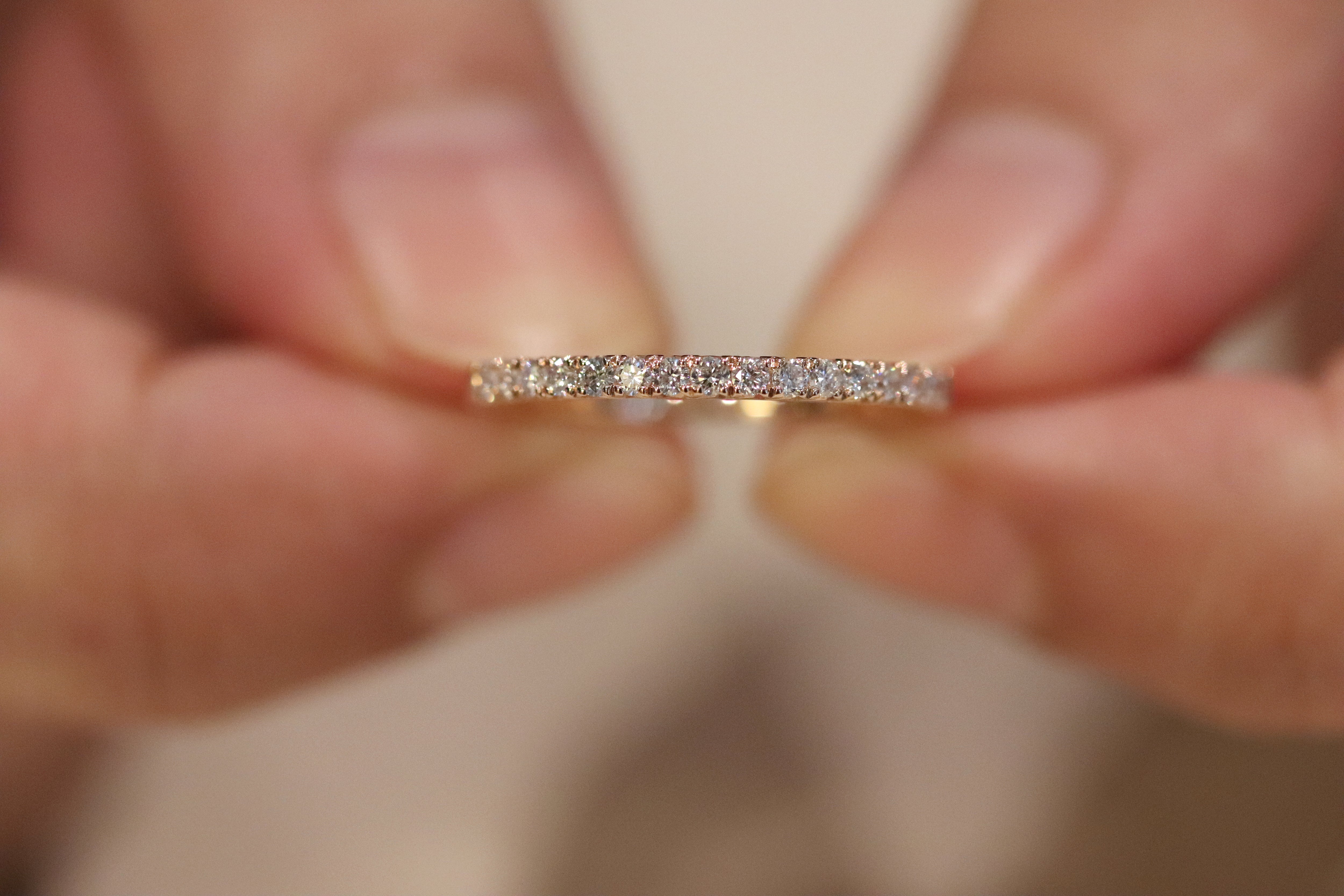 Pavé diamond eternity ring