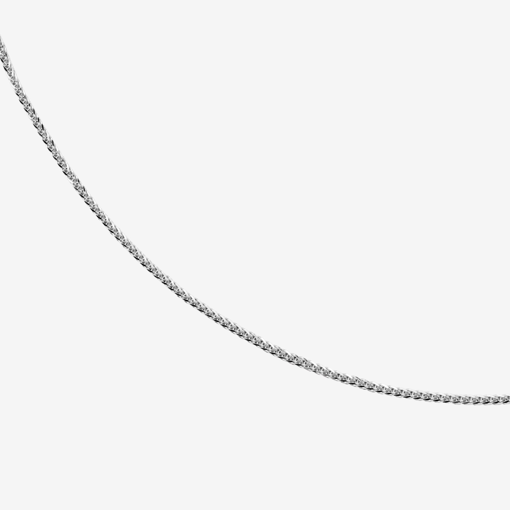 18k white gold chain 40cm