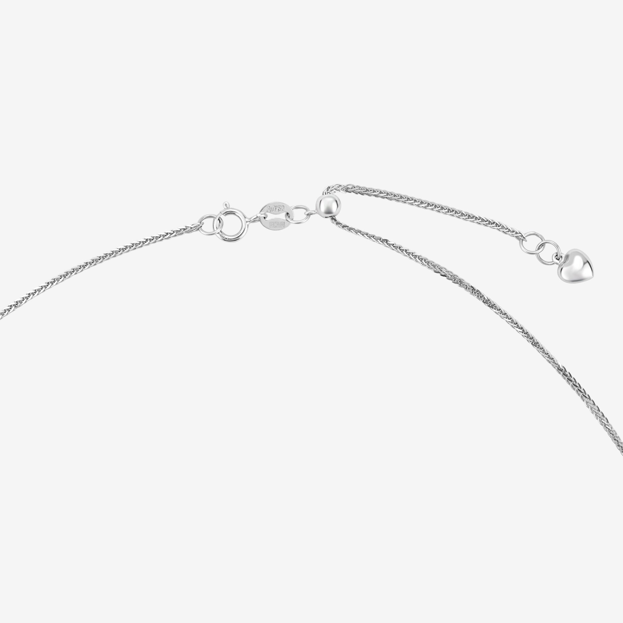 18k white gold chain ≤45cm (adjustable length)