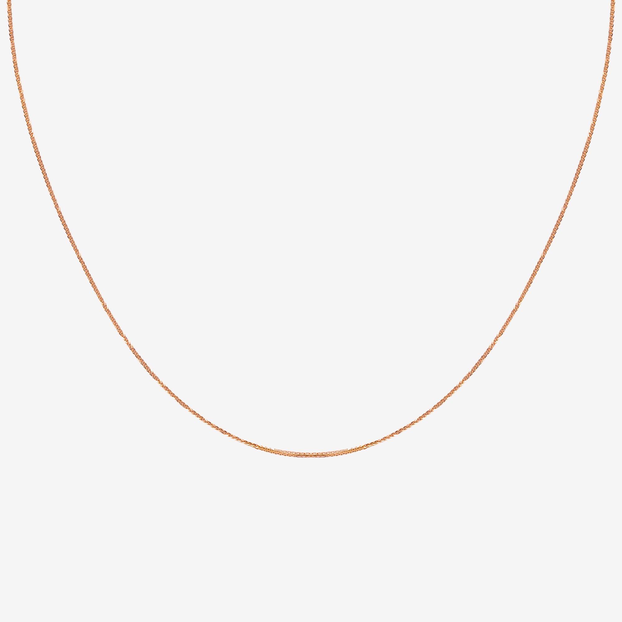 18k rose gold chain 46cm