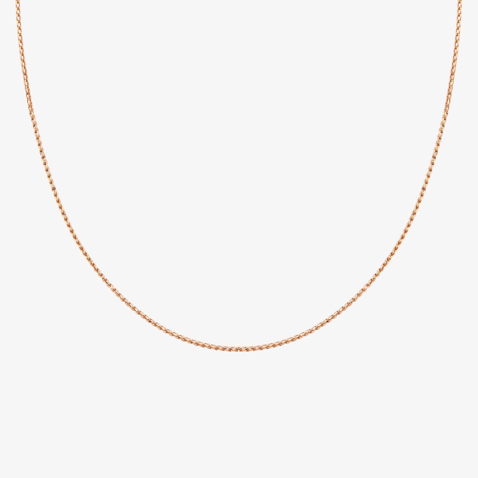 18k rose gold chain 40cm