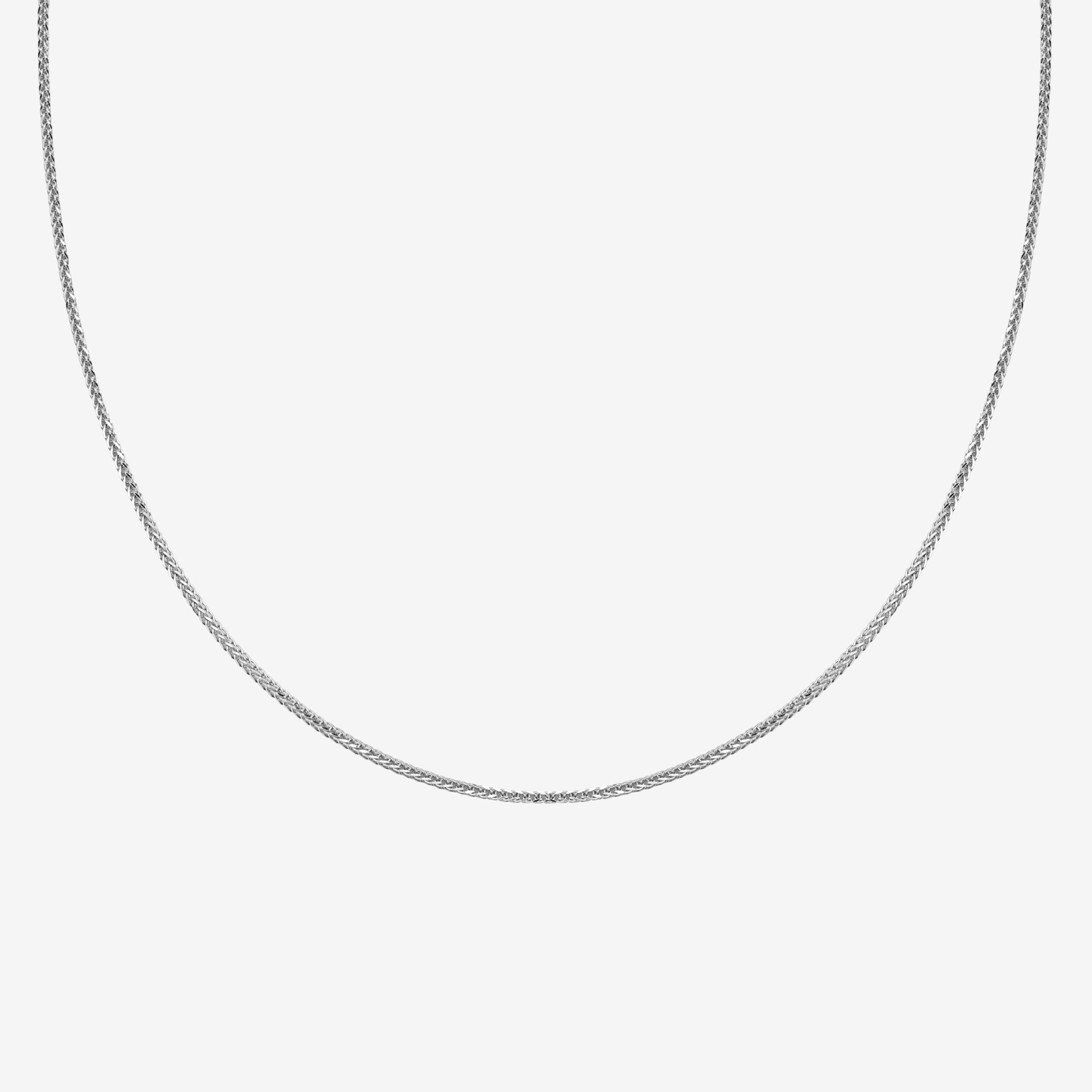 18k white gold chain 40cm