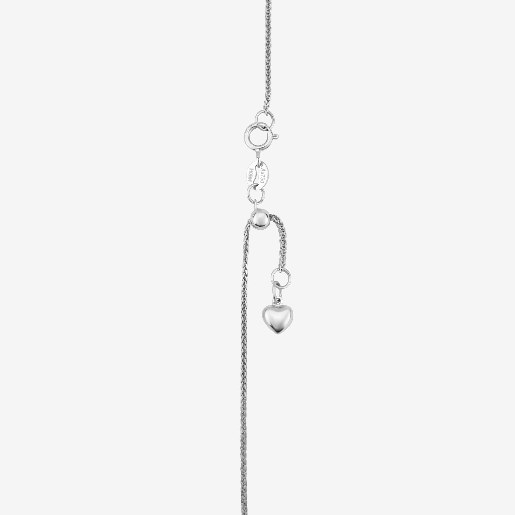 18k white gold chain ≤45cm (adjustable length)