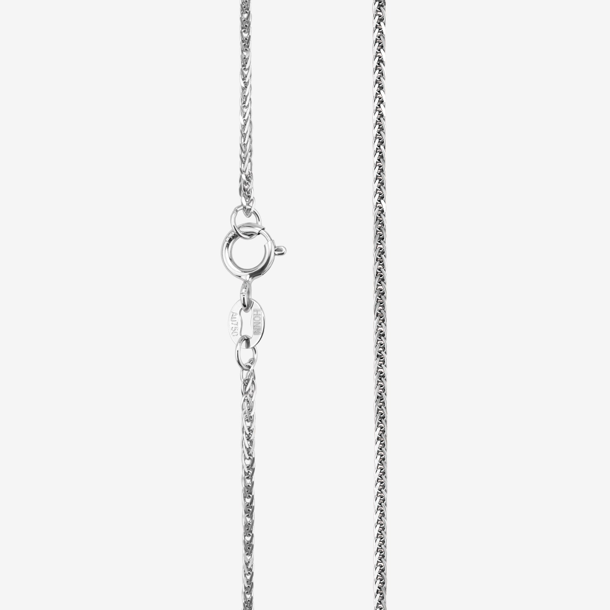 18k white gold chain 40cm