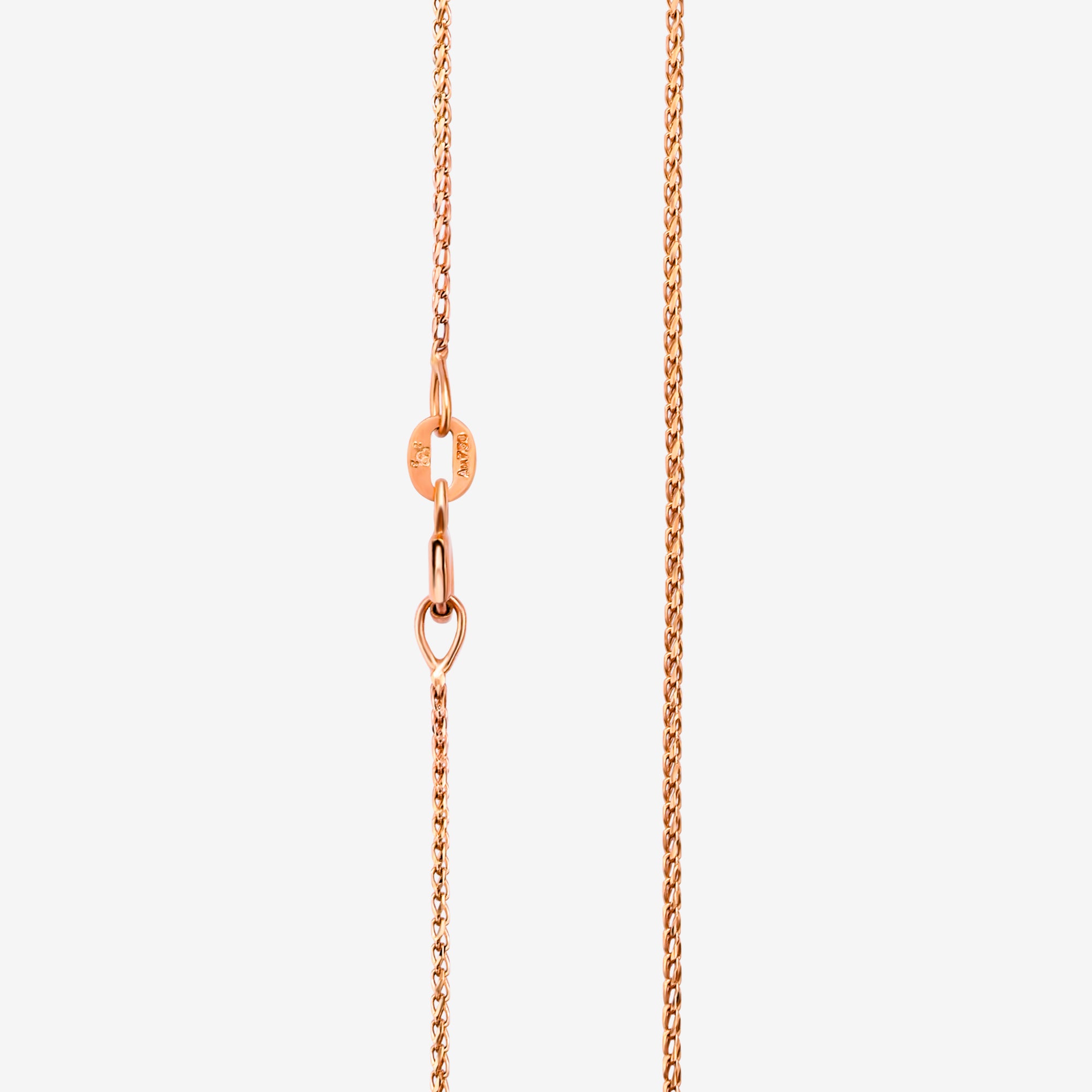 18k rose gold chain 40cm