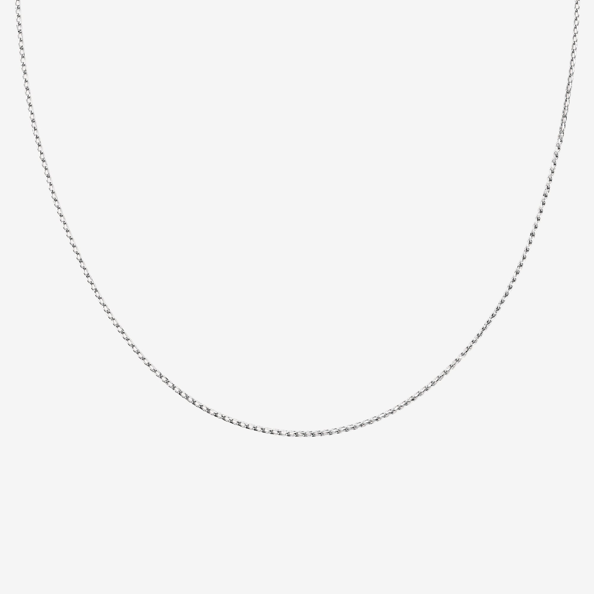 18k white gold chain 46cm