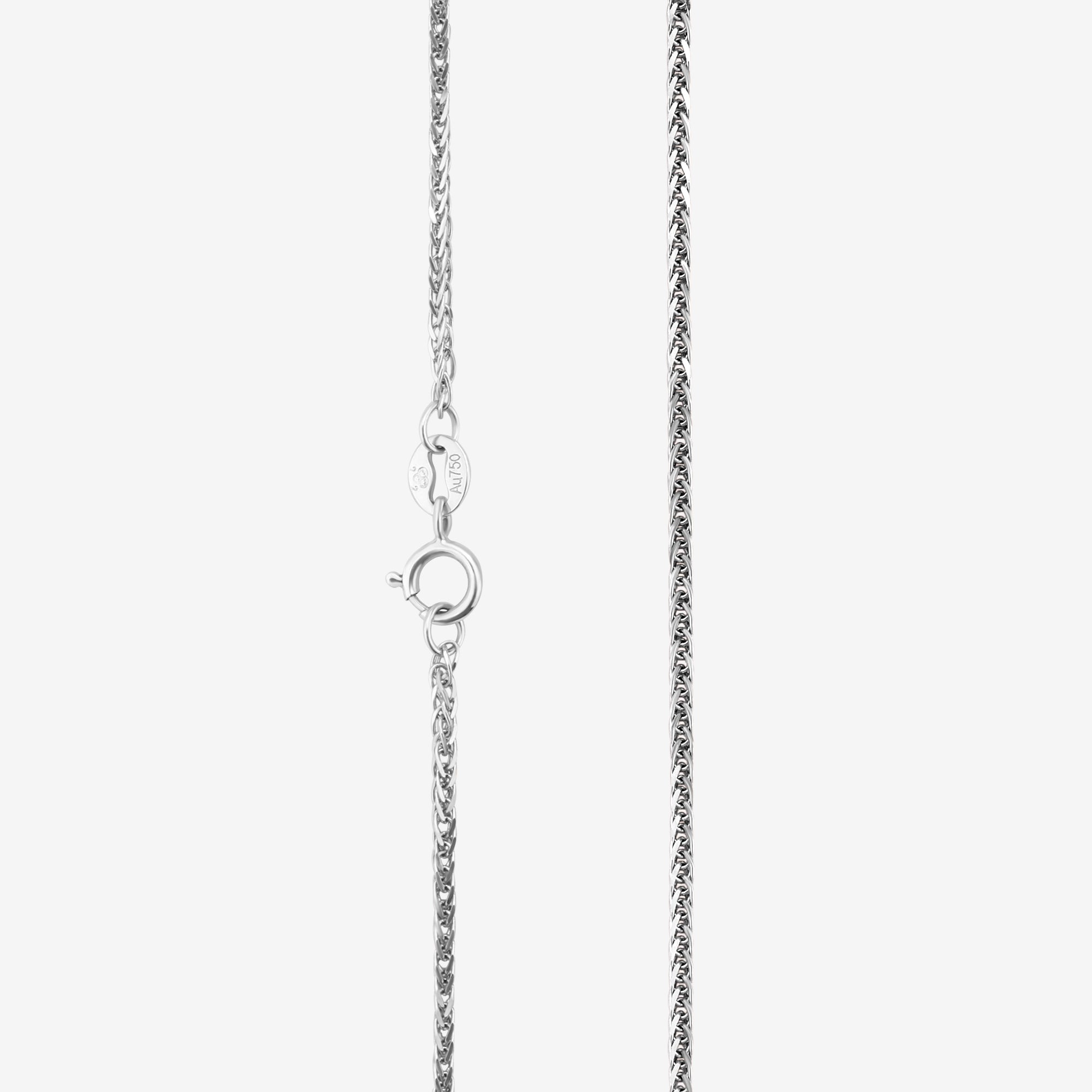 18k white gold chain 45cm